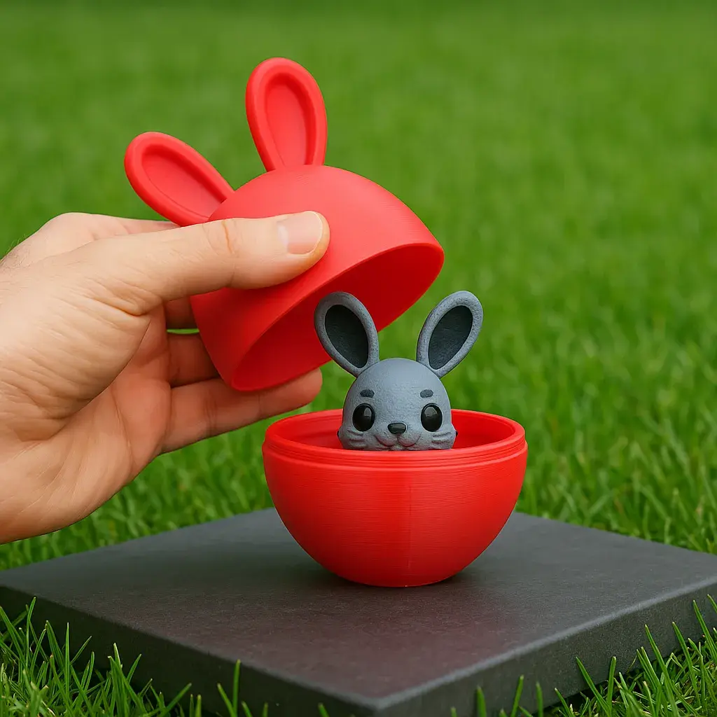 Surprised Rabbit Figure Construction Toys STL Download - Cute Bunny Surprise Eggsby Scale-Addiction