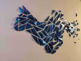 幾何学的な猫のウォールアート-0