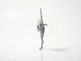 High Kick Ballet Dancer Female Figure 3D Printable-2