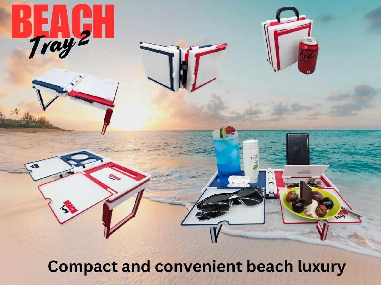 BEACH TRAY 2 - COMPACT AND CONVENIENT BEACH LUXURY