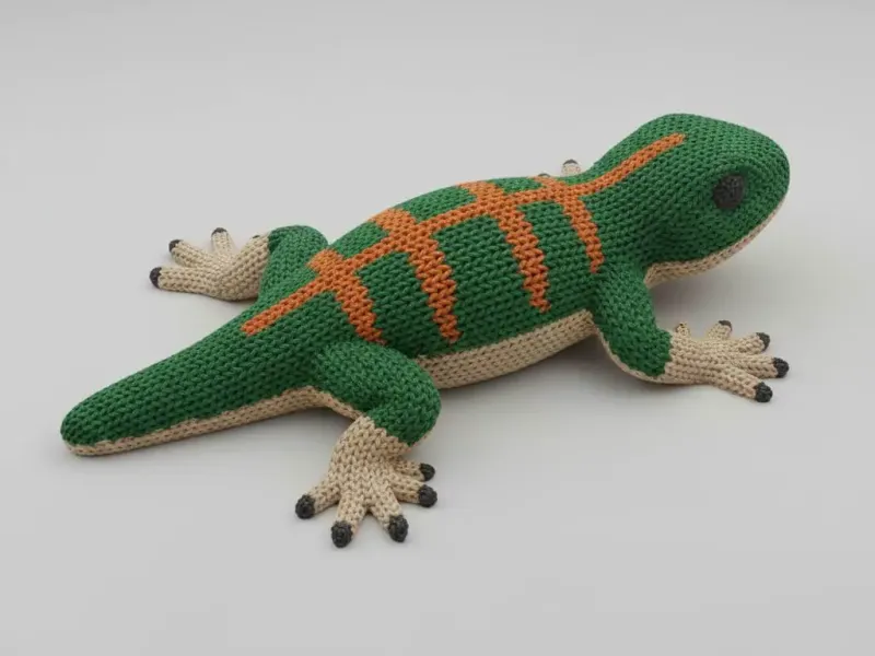 Knitted Gecko Floor Friend – Noah0x03