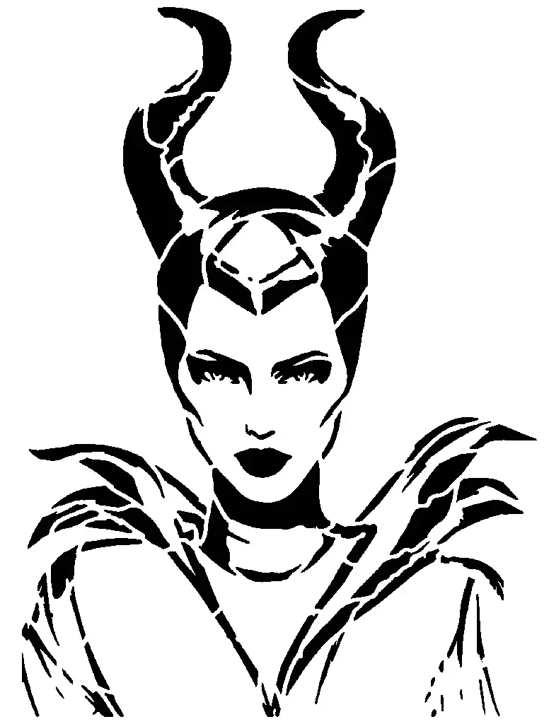 Maleficent stencil 2
