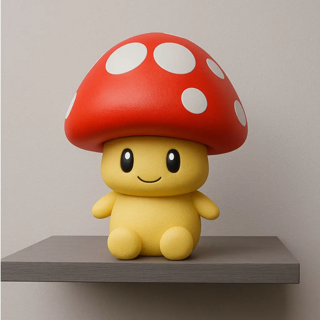 Colored Painted Toadstool Mushroom Chibi Funko Pop