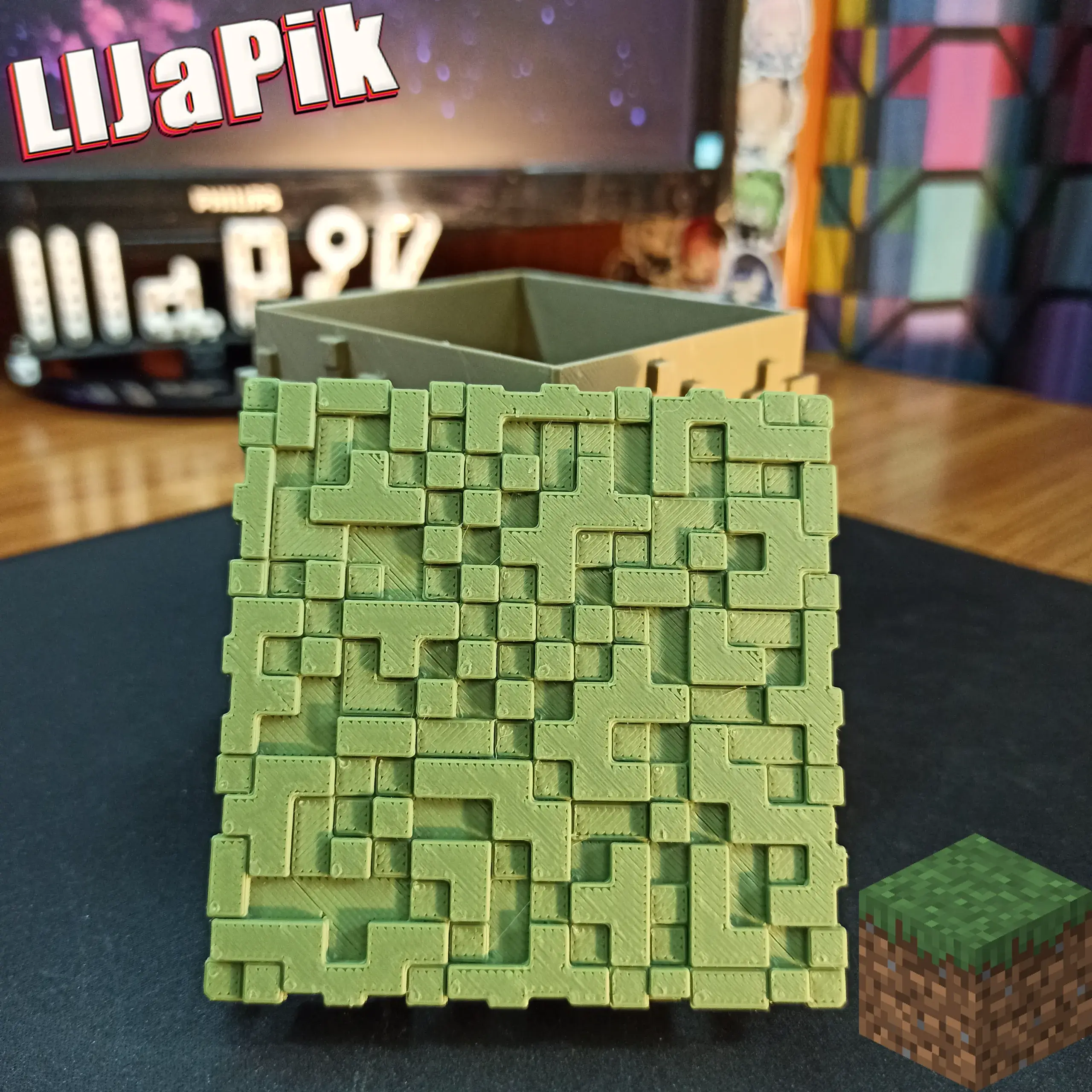 Minecraft Grass Block/ Dirt / Сhest / Piggy bank box / Майн