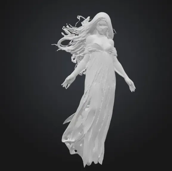 Hovering female ghost