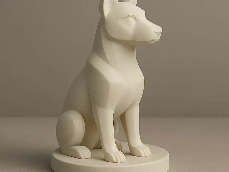 Minimalist German Shepherd Dog Figure AI
