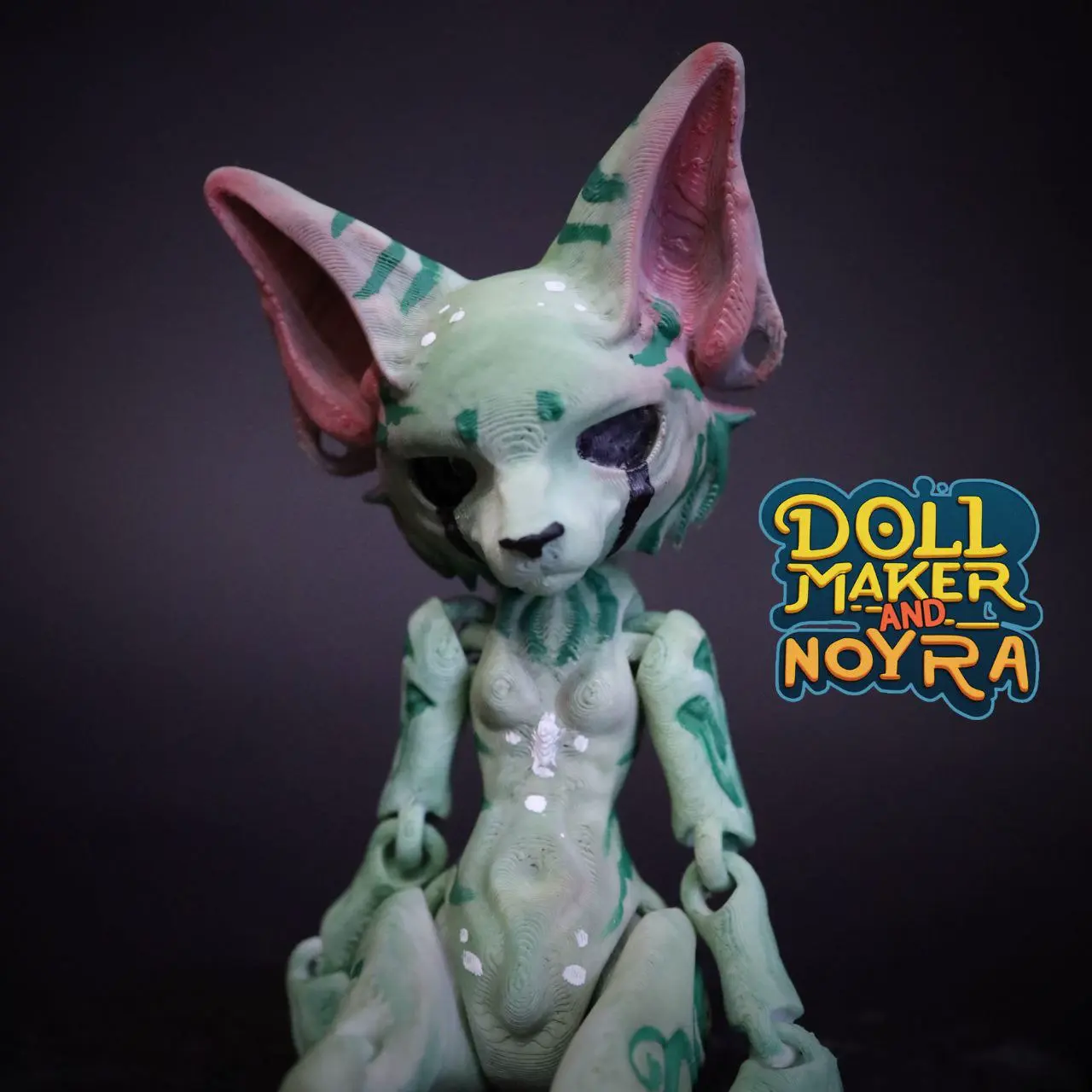 Furry articulated toy: catnip cat