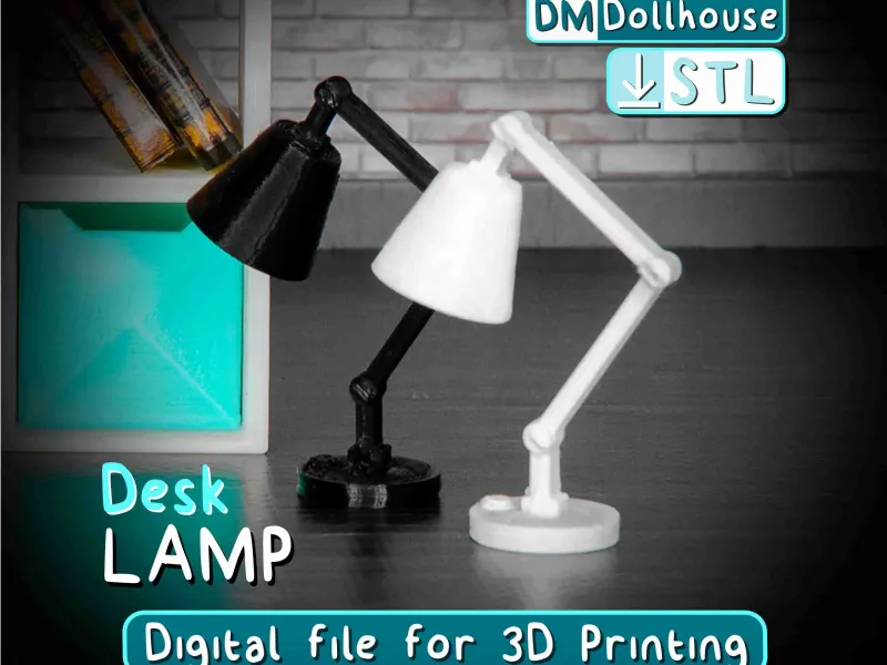 Lampe de bureau miniature moderne à l'échelle 1:12 pour maisons de poupées