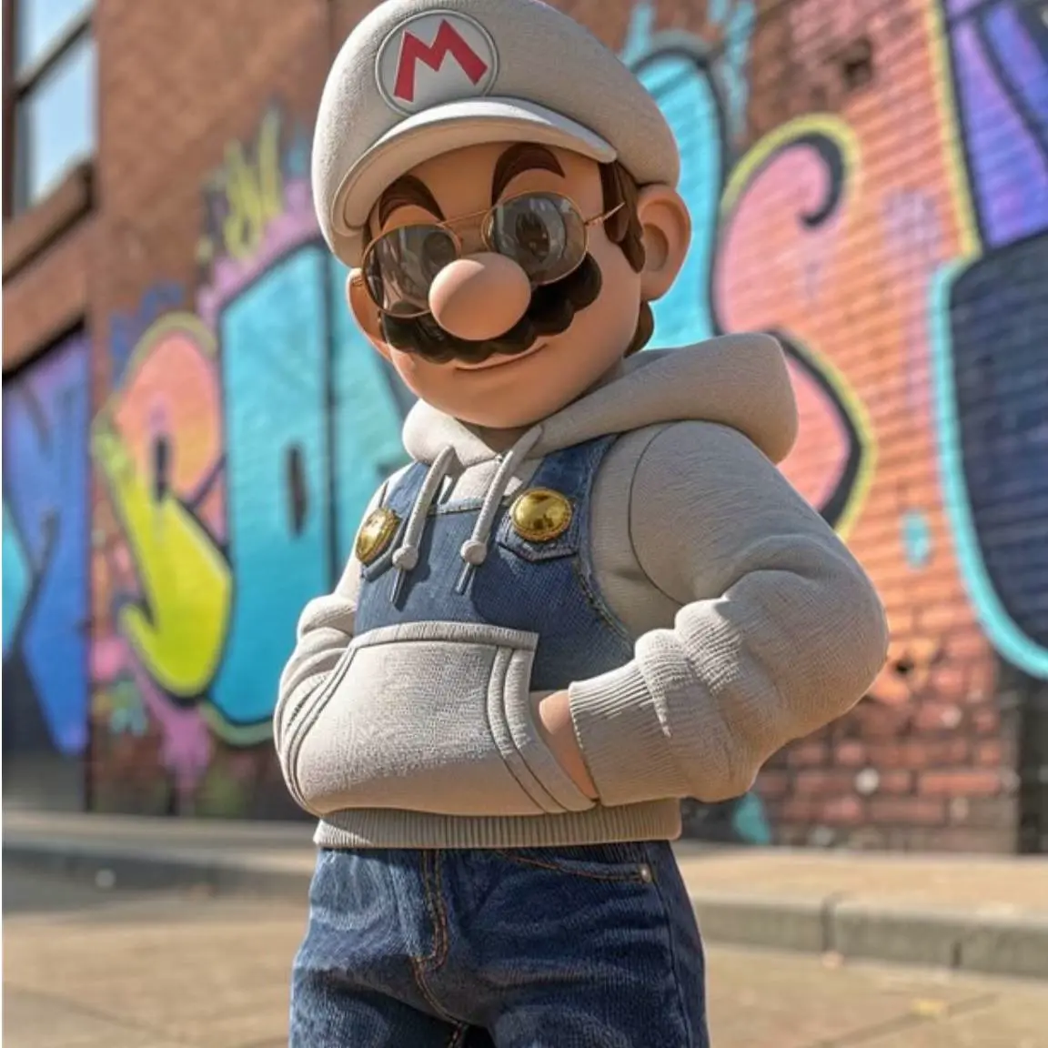 Mario Street Plumber Hero STL – Cartoon Platformer Style Sta