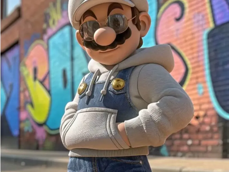 Mario Street Plumber Hero STL – Cartoon Platformer Style Sta