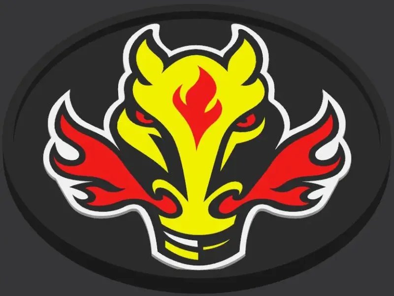 Calgary Flames Blasty Coaster Set with Holder