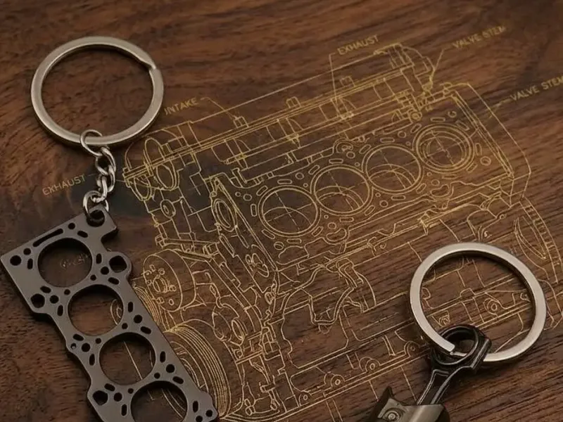 Car parts keychain