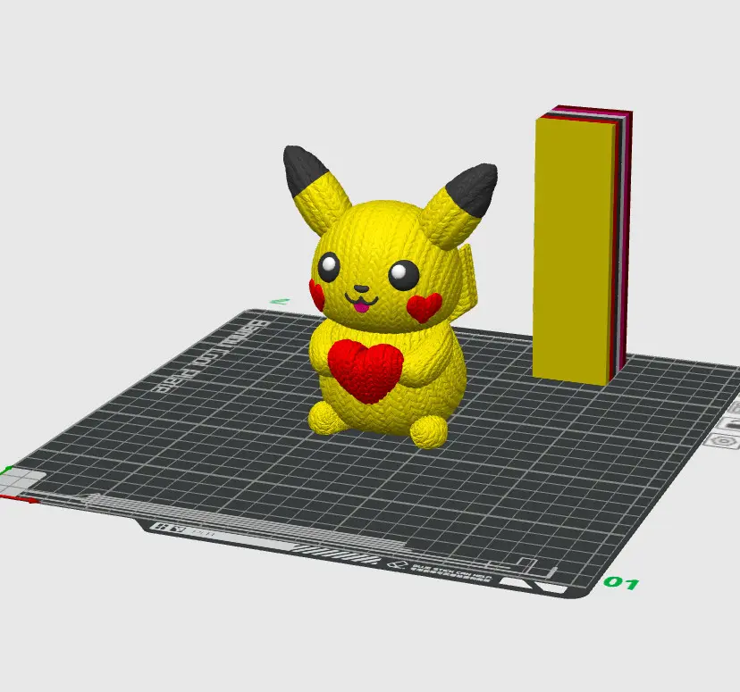 PIKACHU VALENTINE CROCHET - TRICOT - MULTICOLORE