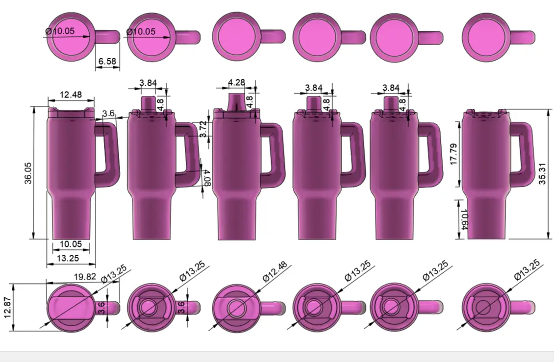 Tazza Stanley/tazza/tamburo come accessori di Barbie o portachiavi