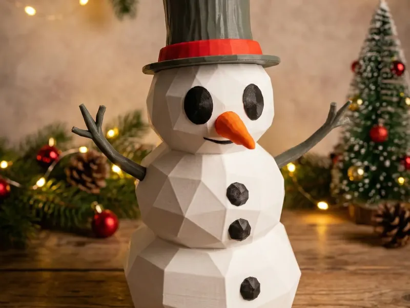 Low-Poly-Schneemann – Winterdekoration – KEINE CFS erforderlich