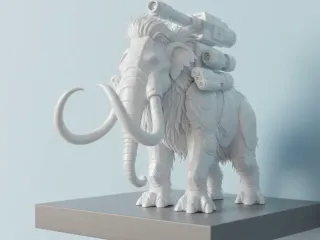 Futuristic war mammoth