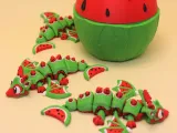 Watermelon Dragon & Egg, Articulated Dragon (STL, 3MF)-3