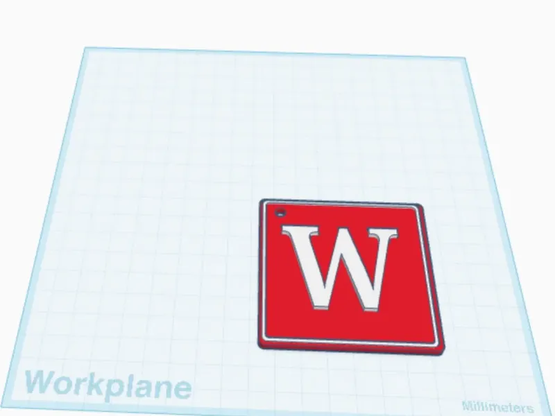 keychain letter W