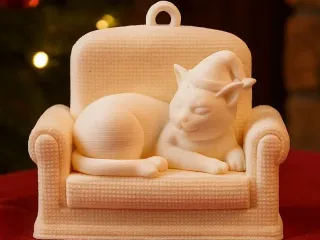 Cozy Cat Christmas Tree Ornament – Holiday Decor