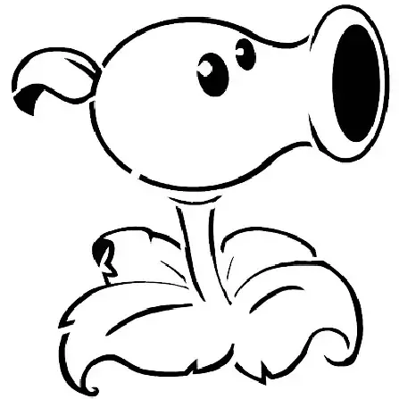 استنسل PVZ Peashooter PVZ Peashooter