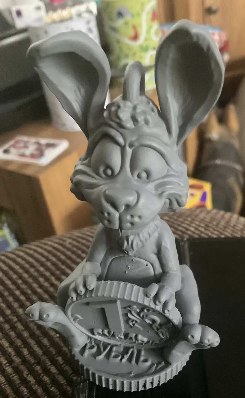 Rabbit on a ruble