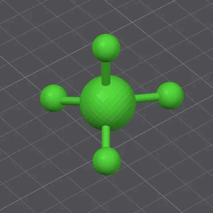 CH4 Metan molecule