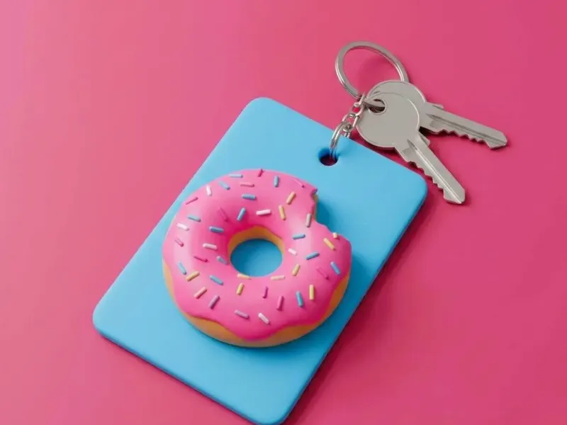 Homer's Donut Keychain