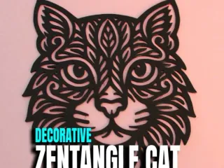 Zentangle Cat | Wall art