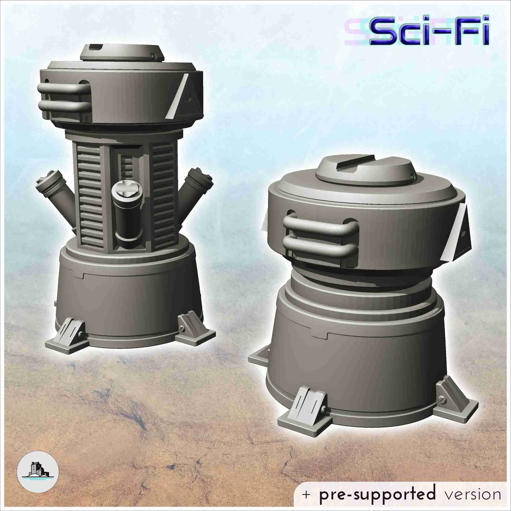 Set of two extraction machines for planetary base (5) - mini