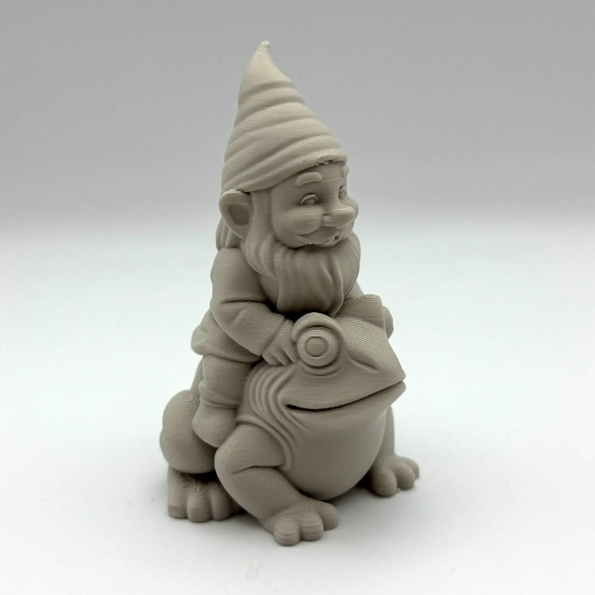 Gnome Raptor Rider 3D Printer Files | 3MF File | Gnome Rider – Gnome on Frog | Creality Cloud