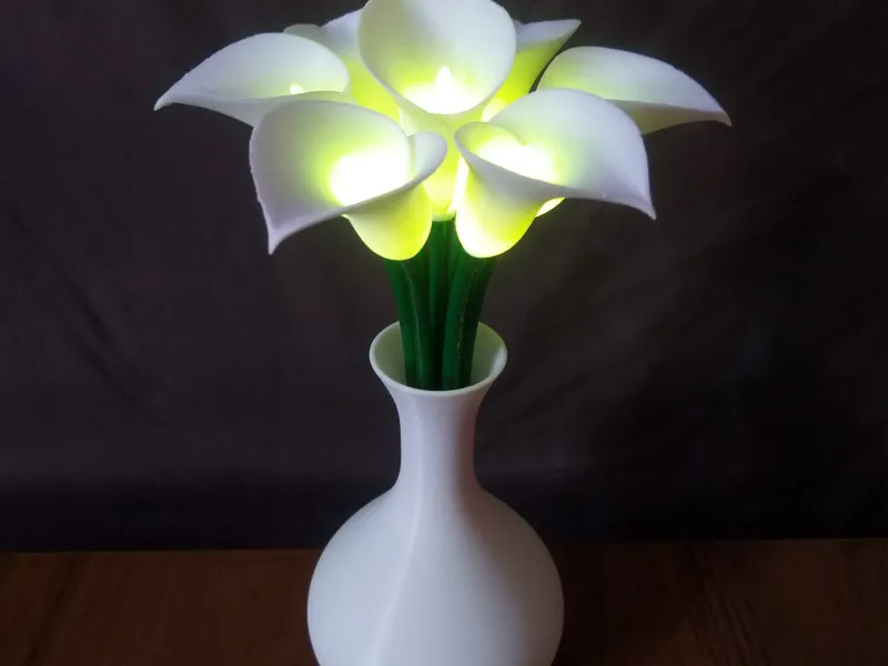 Decorative table lamp Calla Lily flower