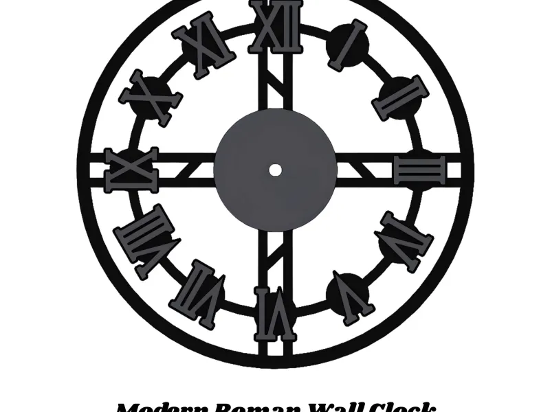 Modern Roman Wall Clock