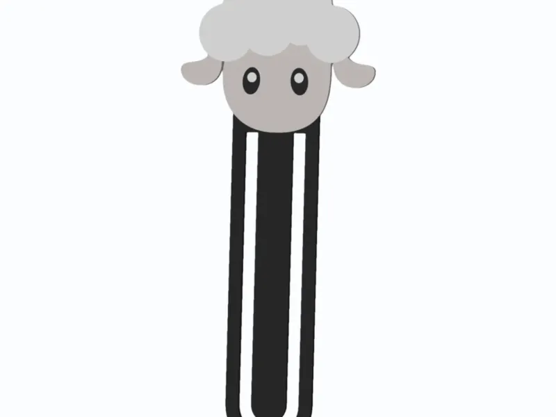 Sheep Head - Farm Animals - Bookmark vs (Double Sided)