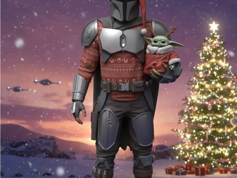 Mandalorian and Grogu christmas