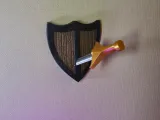 Medieval Shield & Sword Wall Headphone Stand-5