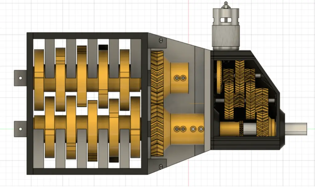3D-printable shredder