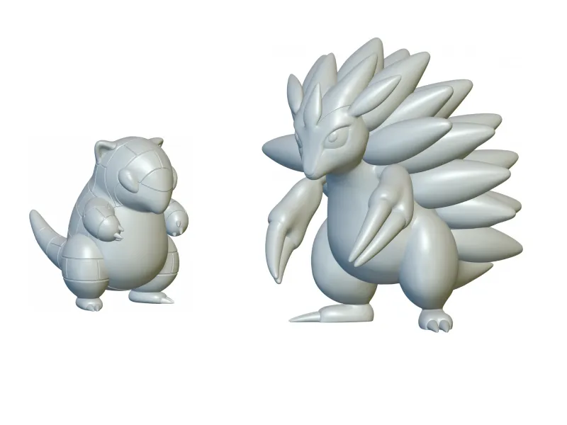 Pokemon Sandshrew & Sandslash (#27 & #28) - 3D Printing!