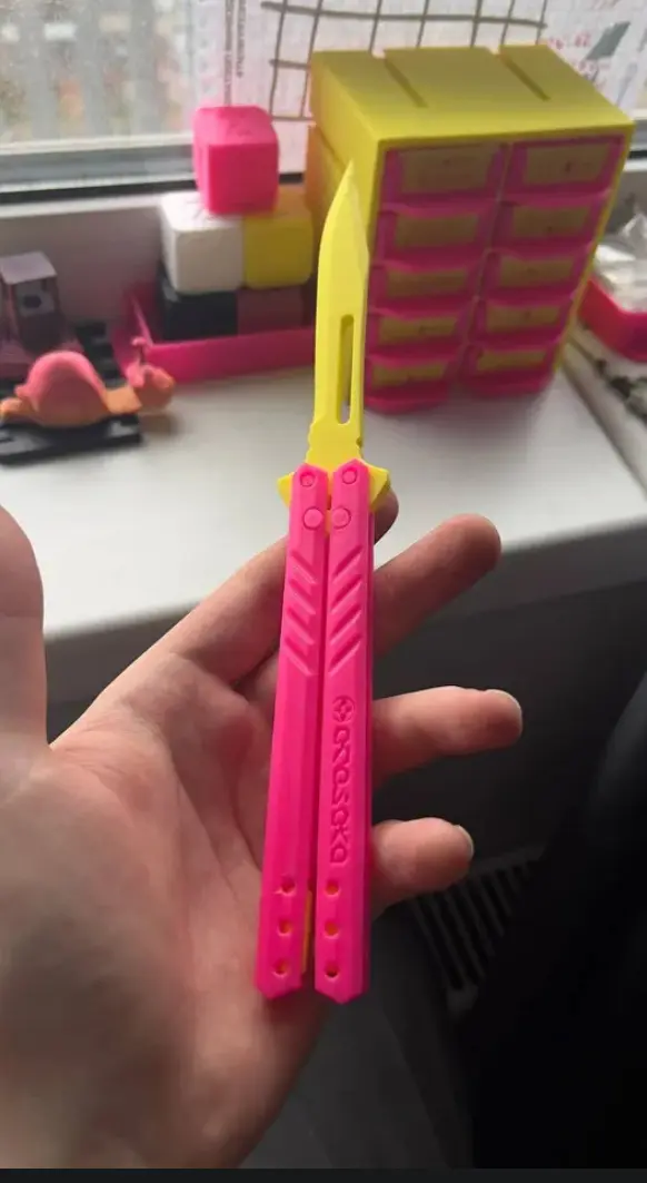 “Fully 3d printed” butter fly knife