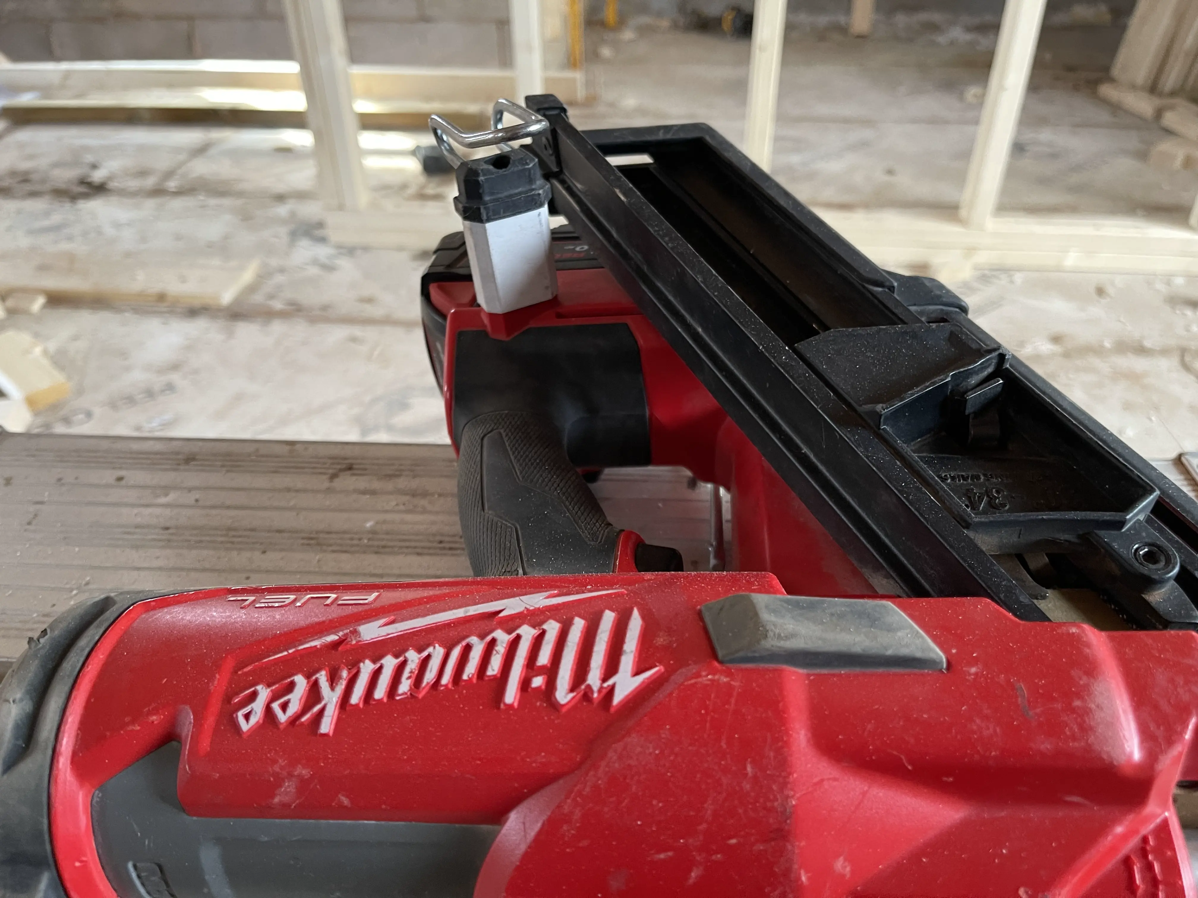 Milwaukee m18 fuel nail gun belt hook extension