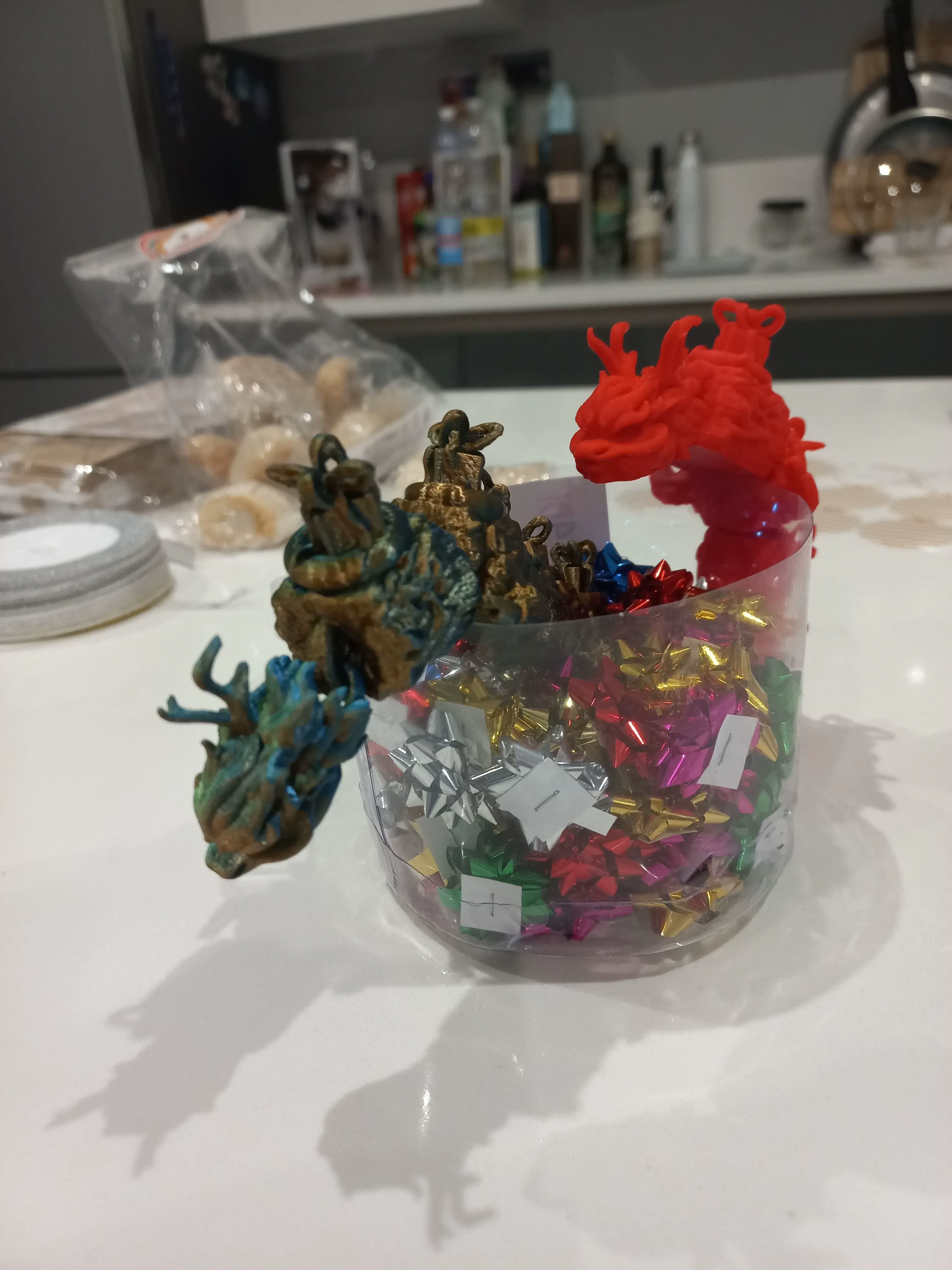 Flexible Oriental Christmas Dragon - Cute 3D Printable Model