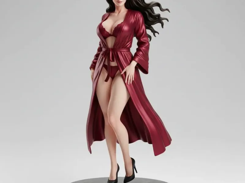 Luxury Robe Lingerie Pin-Up Figurine
