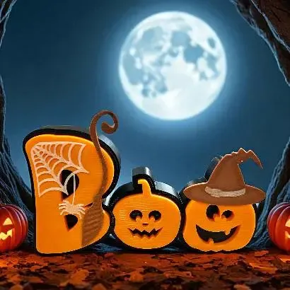 Bord - Boo - Halloween Decoratie