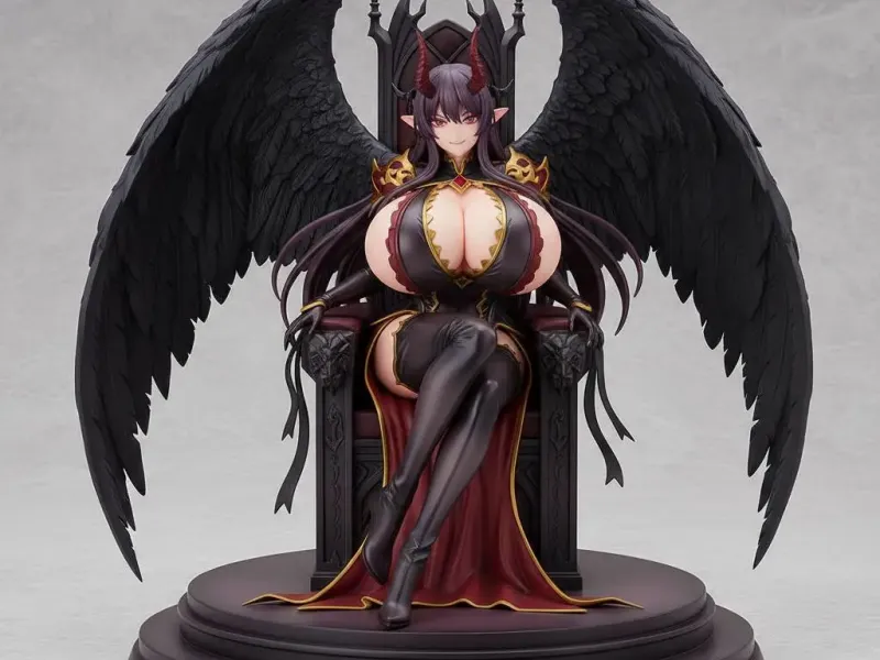 Dark Empress Throne – Gothic Glamour Pose Ecchi Figurine