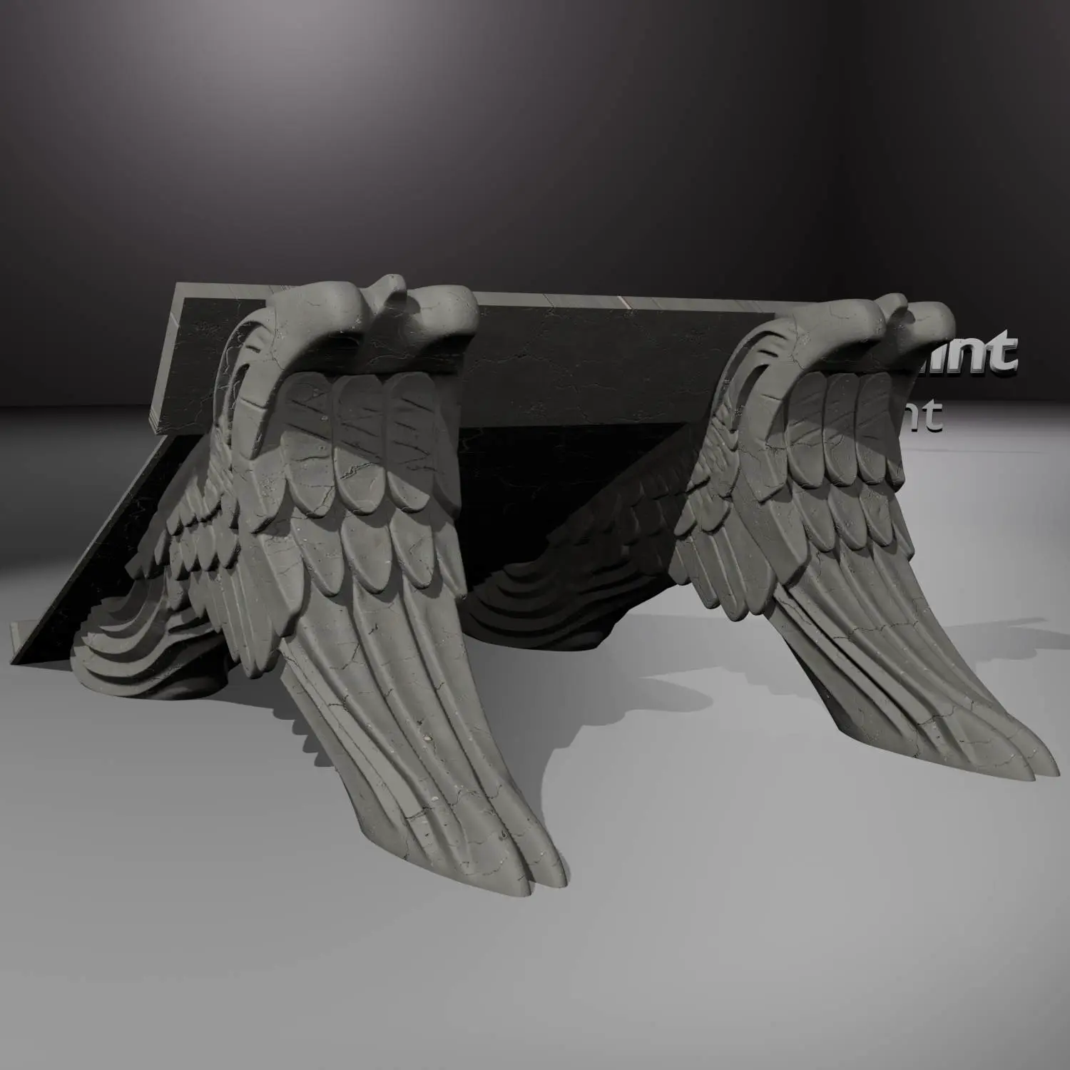 Winged Laptop Stand – Fantasy Eagle Wing Riser – 3D Print