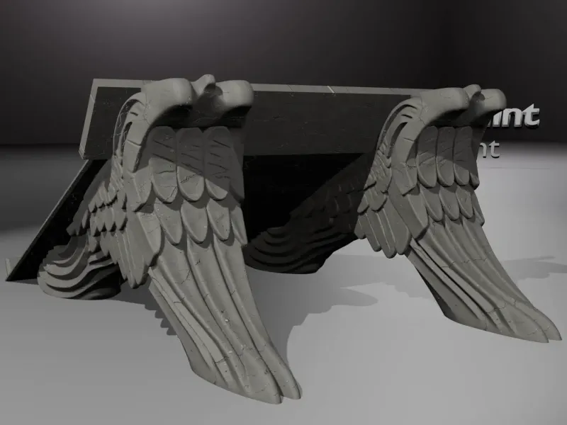 Winged Laptop Stand – Fantasy Eagle Wing Riser – 3D Print