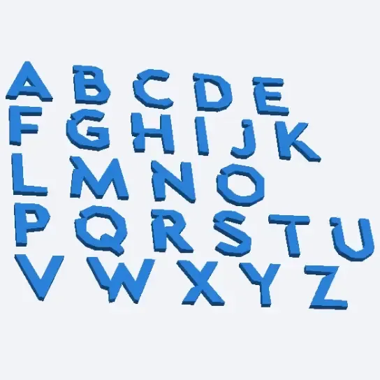 Blackpast Font.3D Letters 