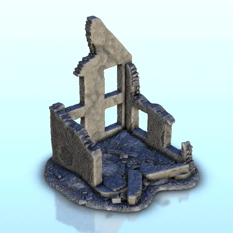 Ruin of house - terrain WW2 scenery historical miniatures