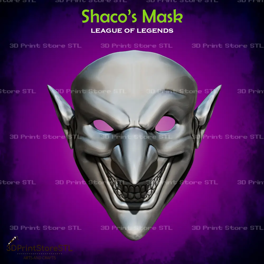 Shaco Mask Cosplay League of Legends - STL File