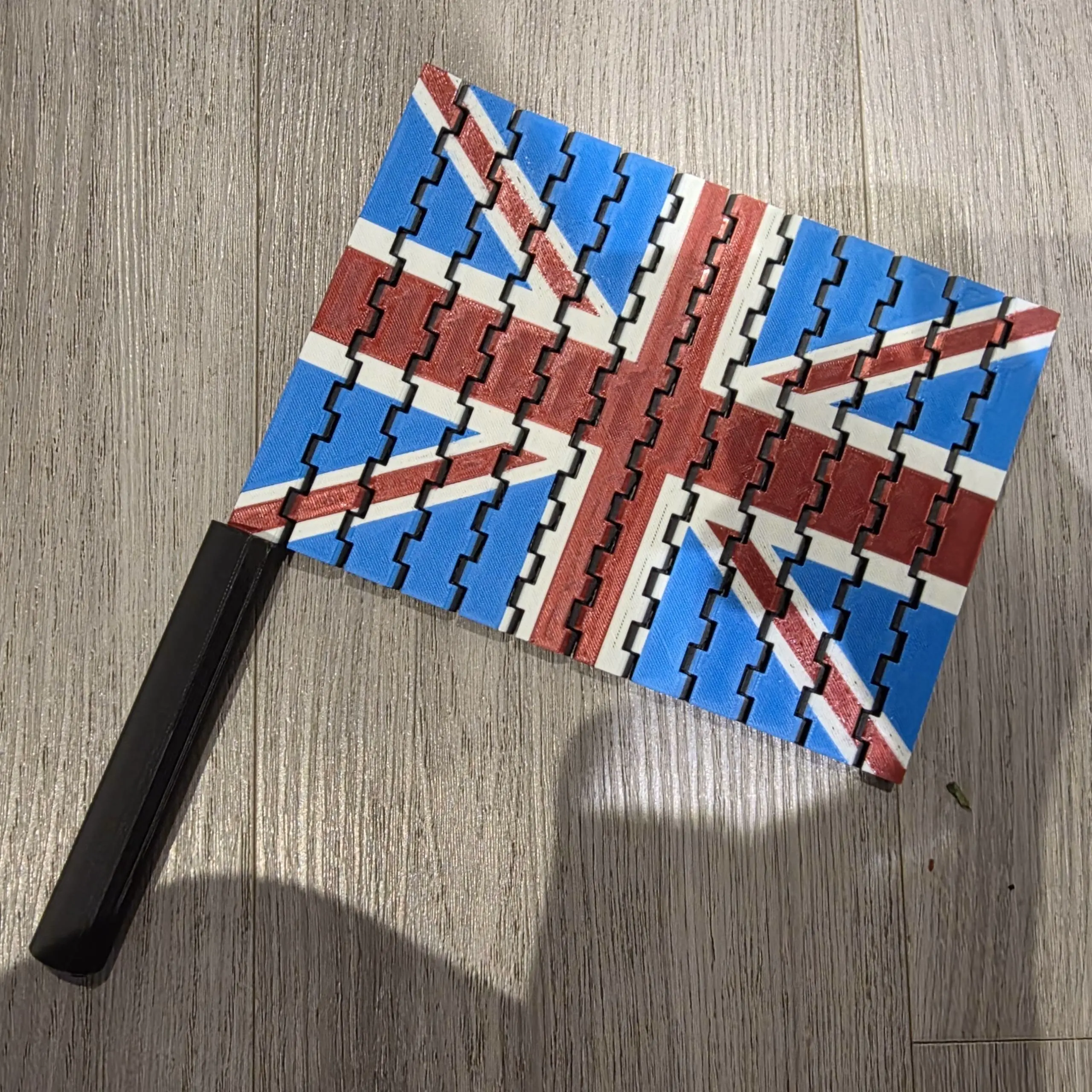 UK Fidget Flag. Detachable handle. Self Customization