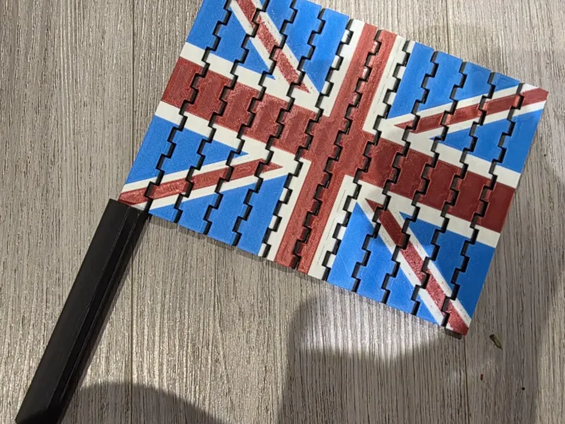 UK Fidget Flag. Detachable handle. Self Customization